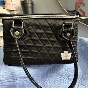 Caboodles Quilted Black Carry Cosmetic Bag